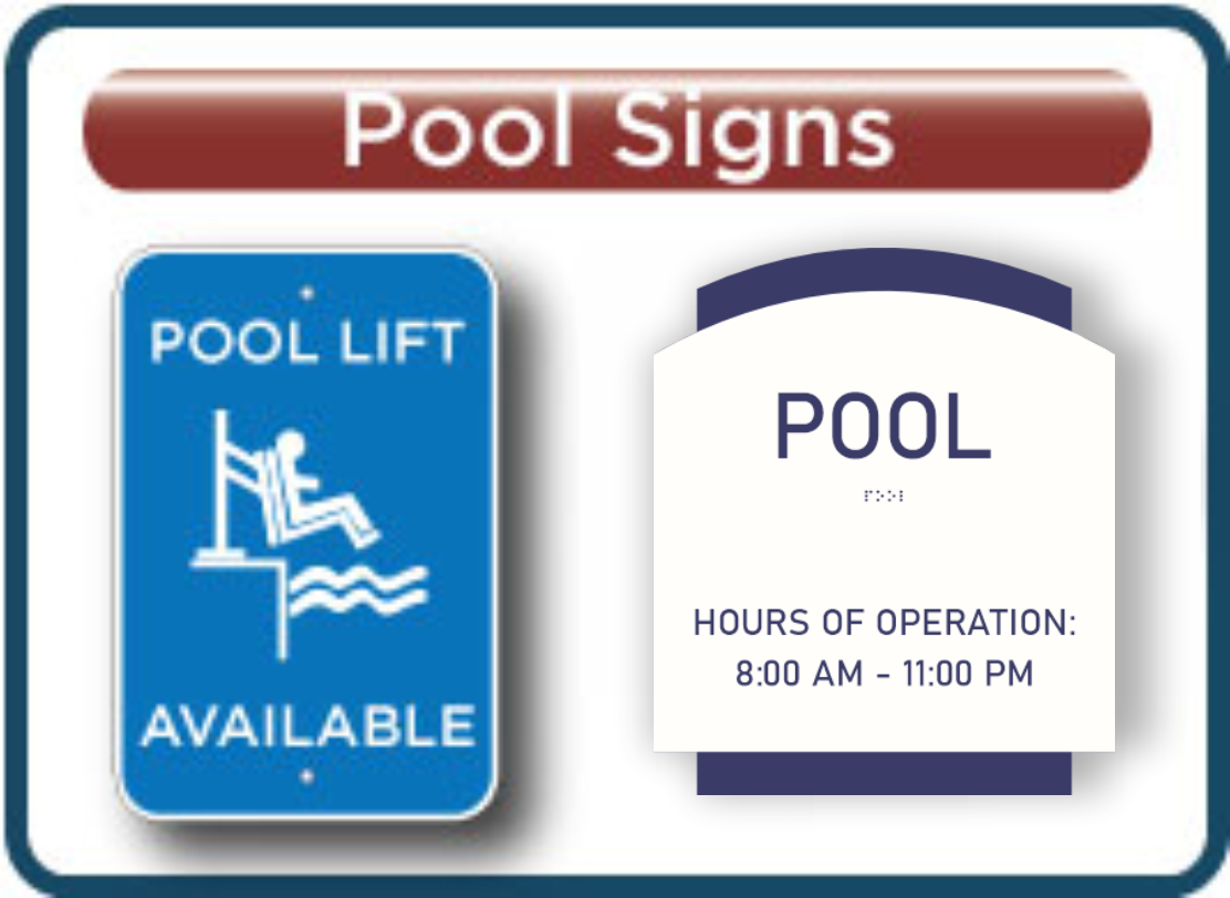 Baymont Pool Signs