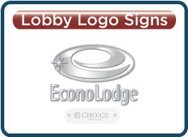 Econolodge Lobby Logo Signs