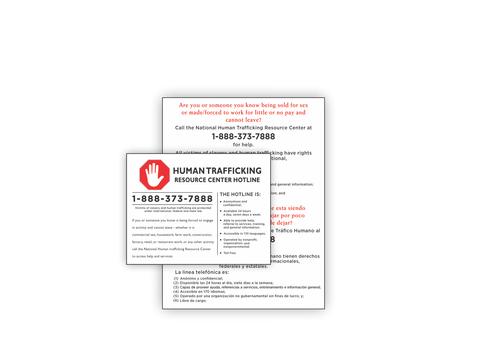 Human Trafficking Signs