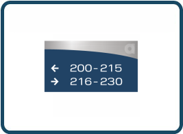 StayAPT Downpour Blue Directional Signs