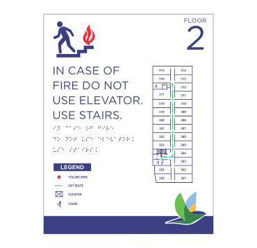 UpTown Suites Guest Safety Signs