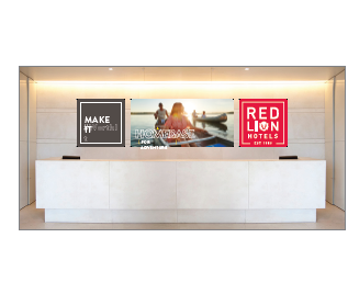 Red Lion Hotels Lobby Logo Signs