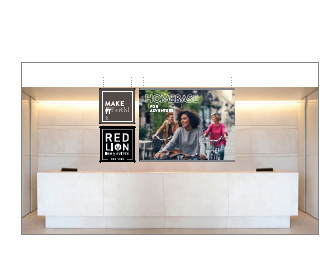 Red Lion Inn & Suites Lobby Logo Signs