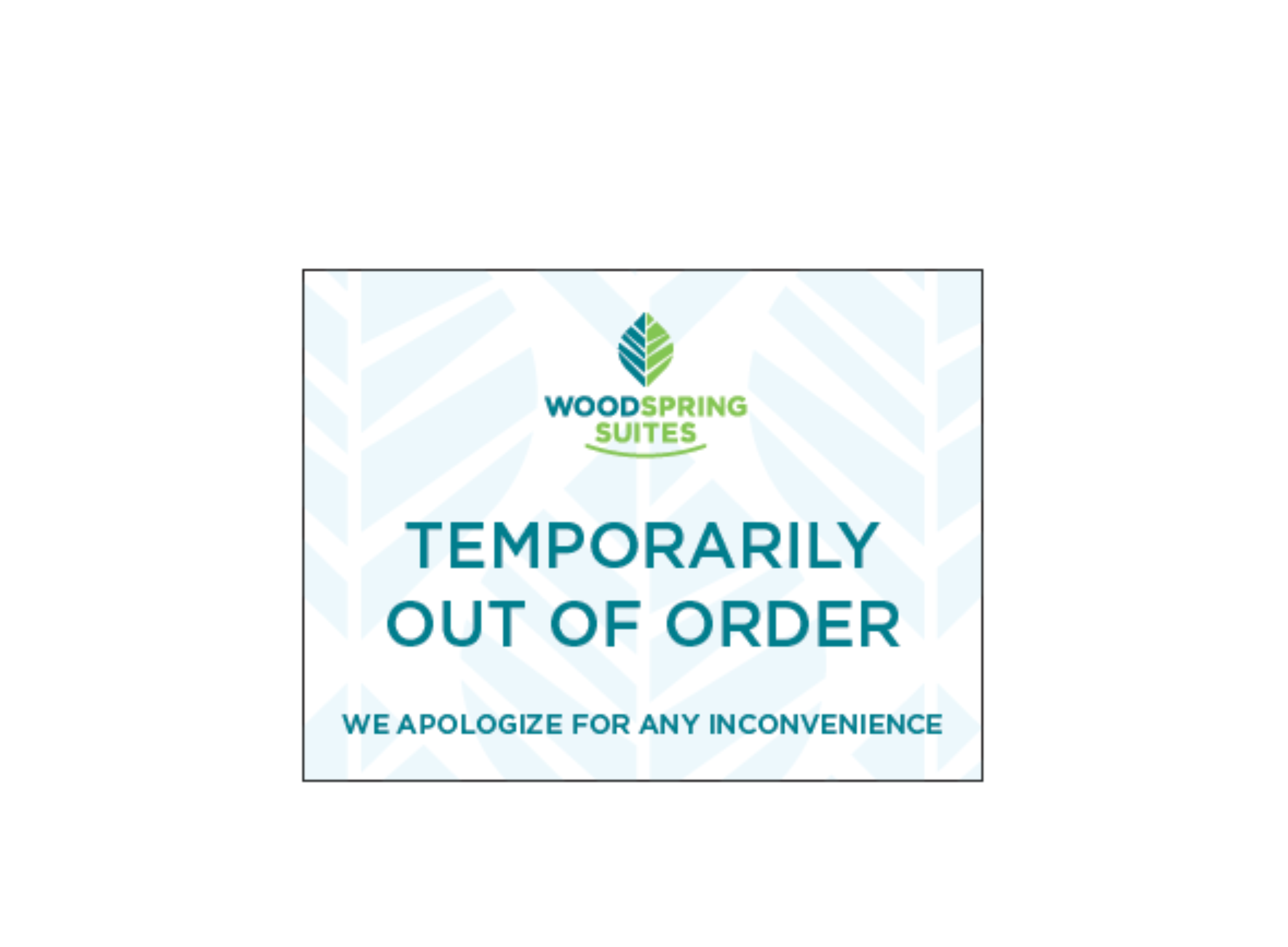 Woodspring Out Of Order Cling